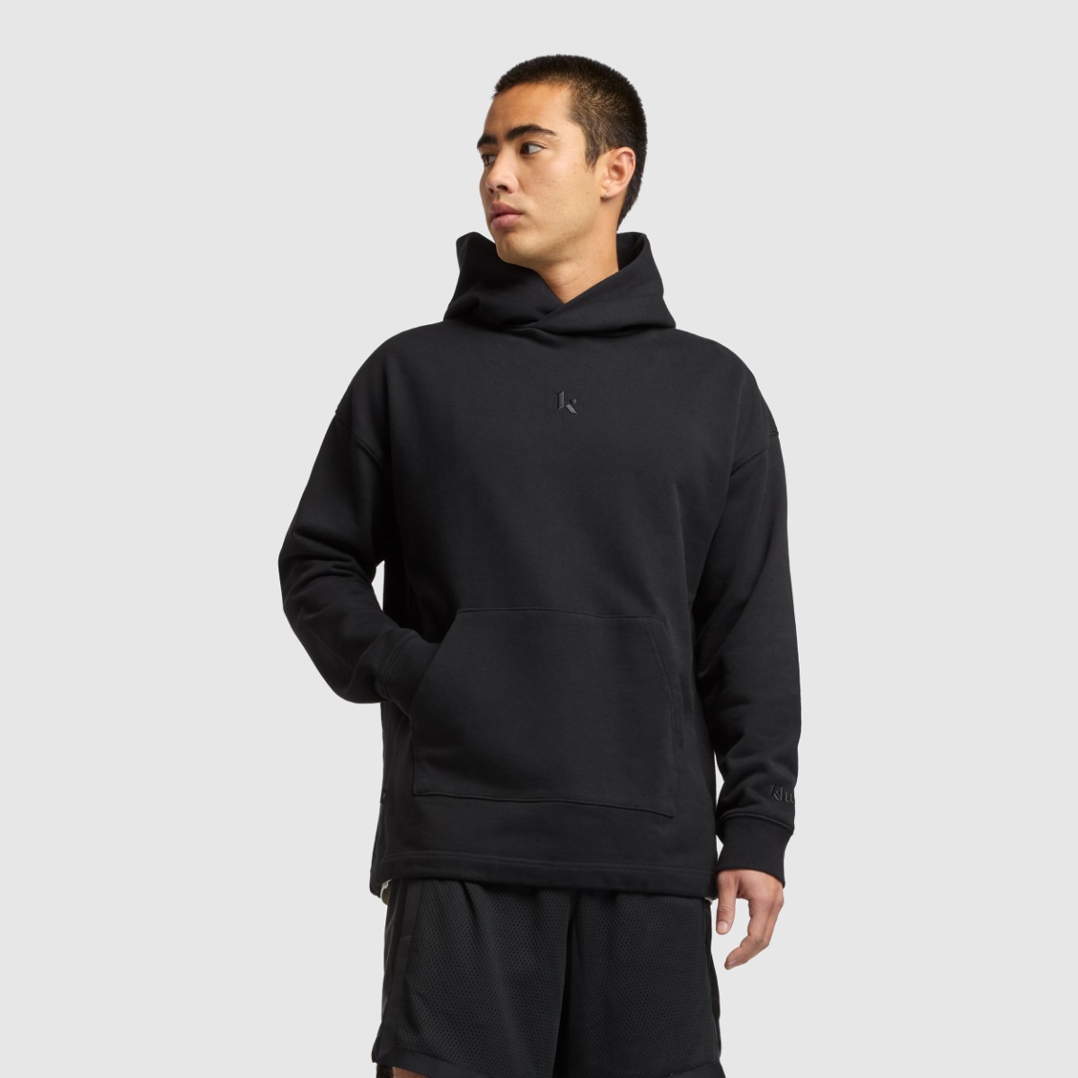 【30%OFF】 New Balance Klutch Men's Fleece Hoodie (Black) (ニューバランス クラッチ フリース フーディ)【メンズ】【フリース フレンチテリー オーバーサイズフィット ロゴ コラボ ブラック】【25FW】 7,435円