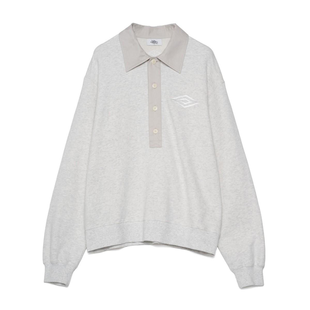 【20％OFF】 UMBRO HOUSE Shirt Collar Sweat Top (Ash gray) (アンブロハウス シャツ カラー スウェット トップ)【メンズ レディース】【スウェット トップス シャツ 襟 レイヤード カジュアル グレー】【25FW】 11,669円