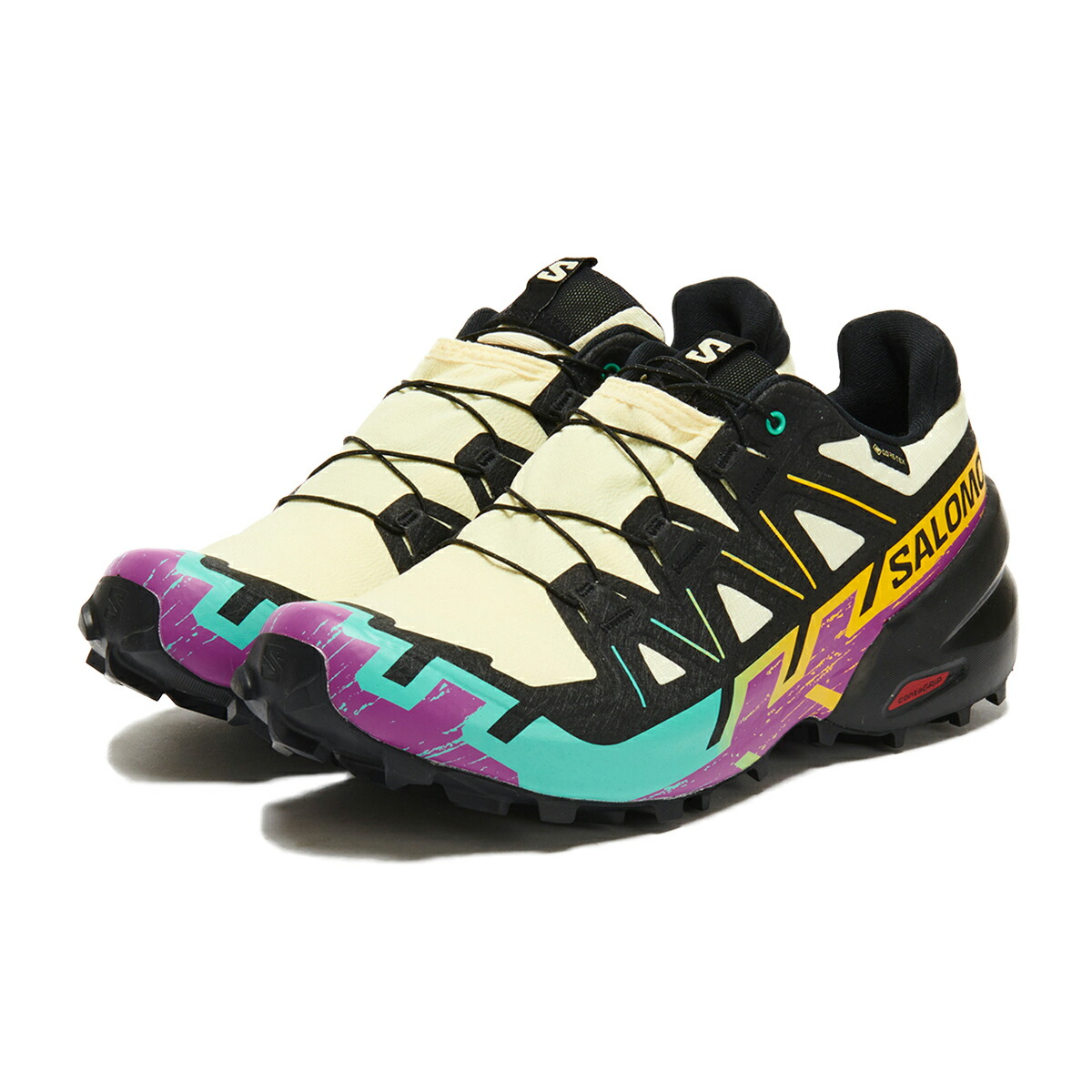 【20%OFF】SALOMON SPEEDCROSS 6 GORE-TEX (Transparent Yellow / Black / Waterfall) (サロモン スピードクロス 6 ゴアテックス)【メンズ】【トレイルランニング 防水 グリップ 耐久性 クッション性 安定性 イエロー】【25FW】