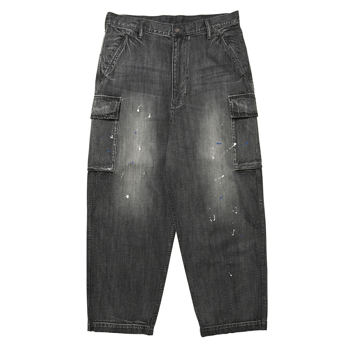 【10%OFF】Liberaiders DENIM CARGO PANTS (BLACK) (リベレイダース デニム カーゴ パンツ)【メンズ】【デニム カーゴパンツ ミリタリー ワイド ヴィンテージ ブラック】【25FW】｜Kinetics