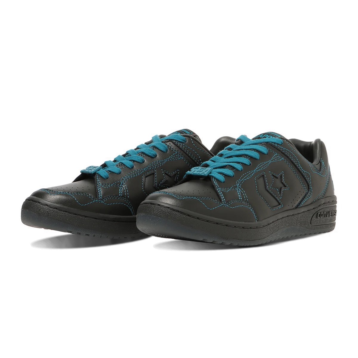 CONVERSE WEAPON OX / WIND AND SEA (ブラック/ブルー) (コンバース ウエポン OX / ウィンダンシー)【メンズ レディース】【スニーカー コラボ レザー バスケットボール クラシック ブラック】【25FW】|Kinetics