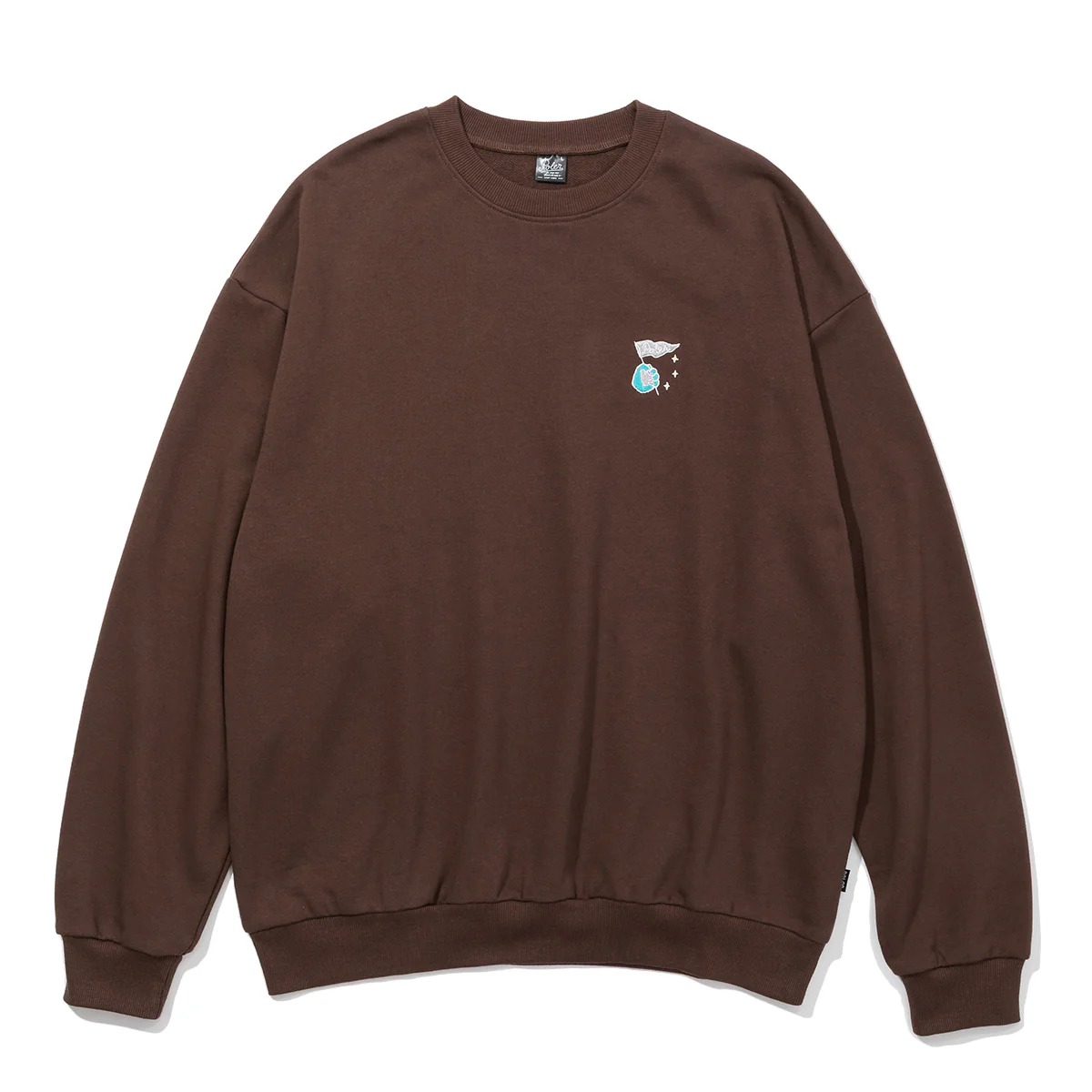 【20％OFF】 POLER ZILLA CREW (BROWN) (ポーラー ジラ クルー)【メンズ レディース】【クルースウェット グラフィック トレーナー フレンチテリー 怪獣 刺繍 ブラウン】【25FW】