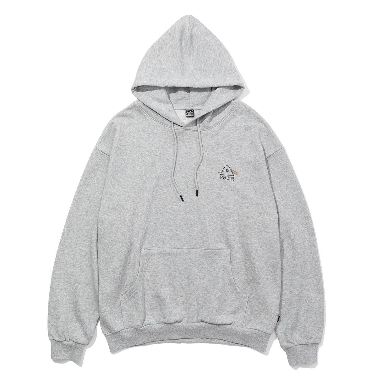 【20%OFF】POLER PSYCHEDELIC LOGO HOOD (HEATHER GRAY) (ポーラー サイケデリック ロゴ フード)【メンズ レディース】【スウェットフーディ グラフィック 刺繍 フレンチテリー パーカー デイリーユース グレー】【25FW】|Kinetics