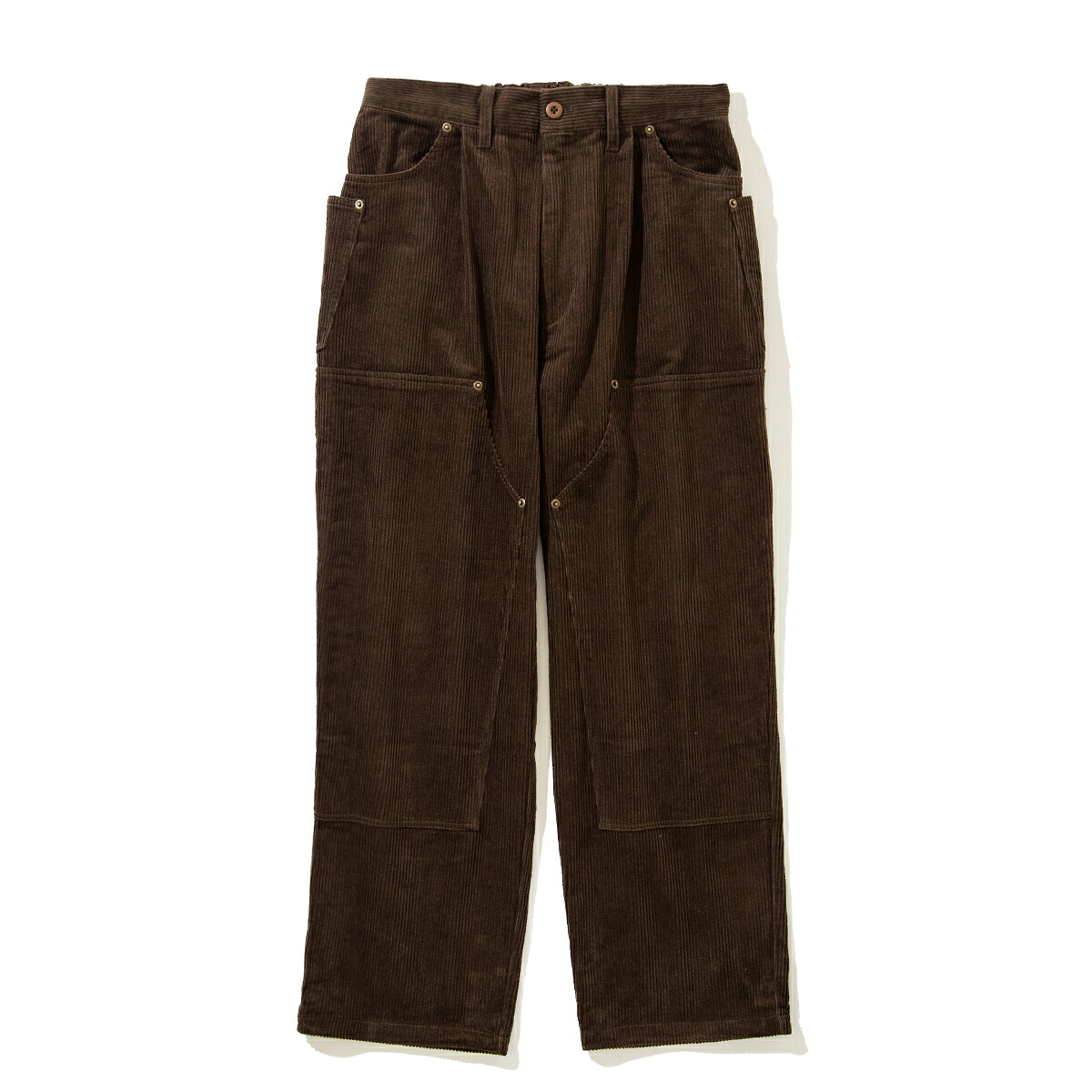 FLATLUX Cohcor Eazy Pant (dark choco) (フラットラックス Cohcor イージー パンツ)【メンズ】【イージーパンツ コーデュロイ ダブルニー ワイドパンツ セットアップ可 ブラウン】【25FW】