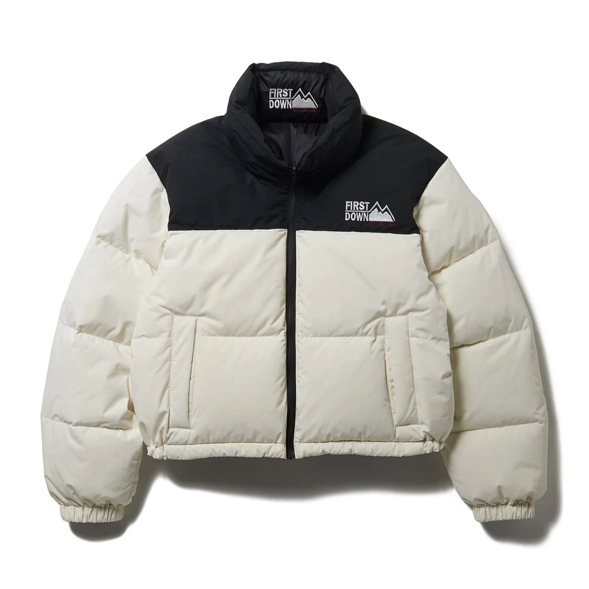 【30%OFF】FIRST DOWN SHORT BUBBLE DOWN JKT MICROFT(R) (WHITE) (一塁手落ち込む 遊撃手 バブルダウンジャケット マイクロホン屋根裏部屋)【レディース】【遊撃手落ち込む 撥水 防風 保温性 白いこと】【25FW】