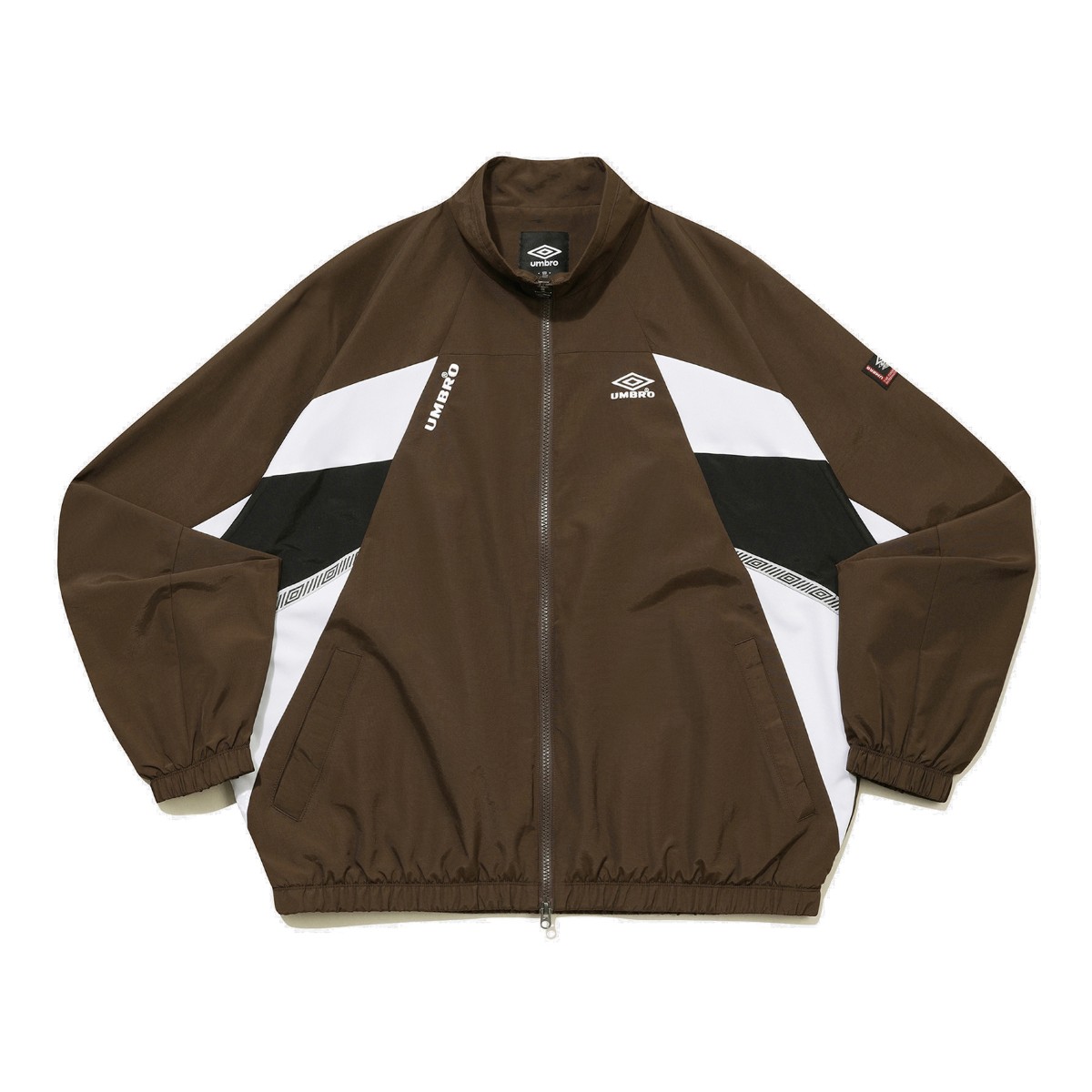 KOREA COLLECTIONCOLOR BLOCK STAND-NECK JACKET アンブロ シグネチャー カラーブロック アノラック ジャケット フード ウインドブレーカー L