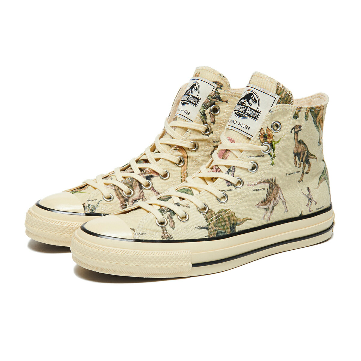 CONVERSE ALL STAR AGED DP HI / JURASSIC PARK (ナチュラル) (コンバース オールスター エイジド DP HI / ジュラシック・パーク)【メンズ】【スニーカー ハイカット キャンバス コラボ ベージュ】【25FW】画像