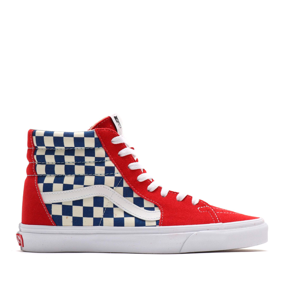 VANS SK8-HI bicycle motocross CHECKERBOARD (RED/BLUE) (station wagons skating high bicycle motocross checkerboard) VANS SK8-HI bicycle motocross CHECKERBOARD (RED/BLUE) (station wagons skating high bicycle motocross checkerboard)