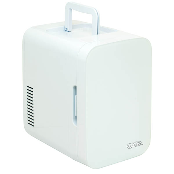 【ポータブル電子式】保冷保温ボックス KAJ-R055R-W 簡易冷蔵庫 保温 保冷 切り替え可能 車のシガーソケットで電源供給可能