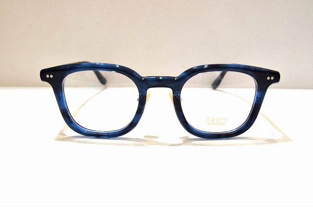 Retro IWAMOTO レトロイワモト RW204 col.1 眼鏡枠組み新品めがねメガネサングラスメンズレディース成人男性用お上さん用
