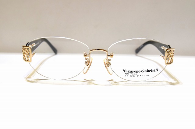 Nazareno Gabrielli ナザレノガブリエリ NR-7504? col.1 ヴィンテージメガネフレーム新品めがね眼鏡サングラスメンズレディース男性用女性用