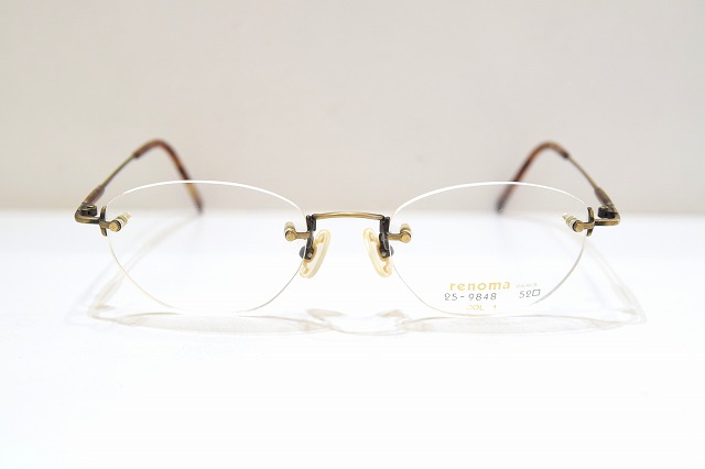 renoma レノマ 25-9848 col.1 ヴィンテージメガネフレーム新品めがね眼鏡サングラスメンズレディース男性用女性用日本製ふちなしリムレス