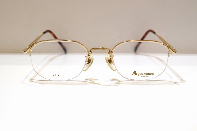 Aquascutum(アクアスキュータム)C-004 col.GPヴィンテージメガネフレーム新品めがねメガネサングラスメンズレディース成人男性用成人女性用