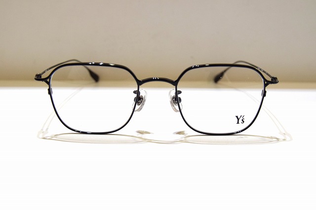 Y\u0027s ワイズ 81-0041 col.02 眼鏡 一こま 新品 めがね メガネ 黒眼鏡 メンズ レディース 成人男性用 お上さん用 日本製