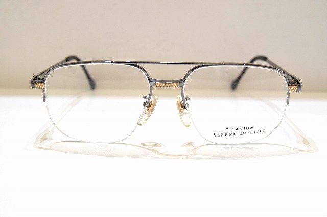 ALFRED DUNHILL ダン吸血鬼 837 OL ヴィンテージ 眼鏡 一こま 新品 めがね メガネ 黒眼鏡 メンズ レディース 成人男性用 お上さん用