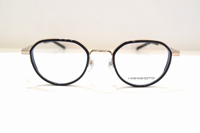 HAMAMOTO ハマモト HT-368 col.1 眼鏡 一こま 新品 めがね メガネ 黒眼鏡 メンズ レディース 成人男性用 お上さん用 日本製