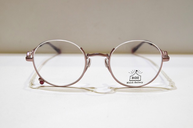 BLACK GALLERY SPECTACLES 黒いこと美術館 BGS-302 col.3 眼鏡ひな形新品眼鏡ひな形めがねメガネサングラスメンズレディース成人男性用成人女性用アンダーリム逆ナイロール