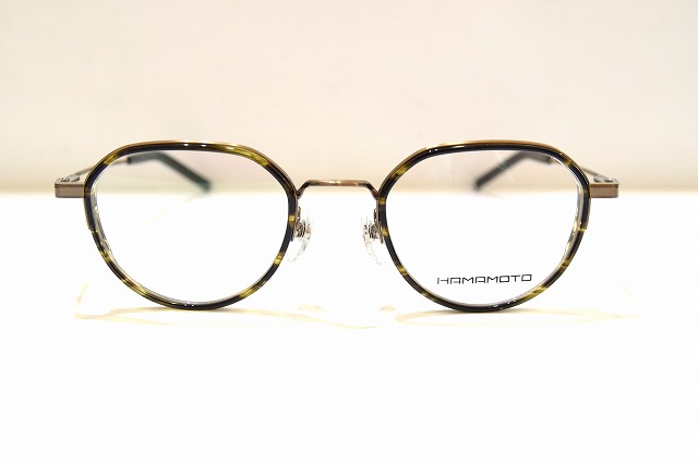 HAMAMOTO ハマモト HT-368 col.4 眼鏡 一こま 新品 めがね メガネ 黒眼鏡 メンズ レディース 成人男性用 お上さん用 日本製