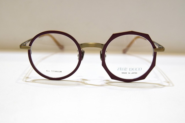 ART DECO デコ・ソウザ 008 col.4 眼鏡 ひな形 新品 めがね メガネ 黒眼鏡 メンズ レディース 成人男性用 亭主もち用 日本製非対称