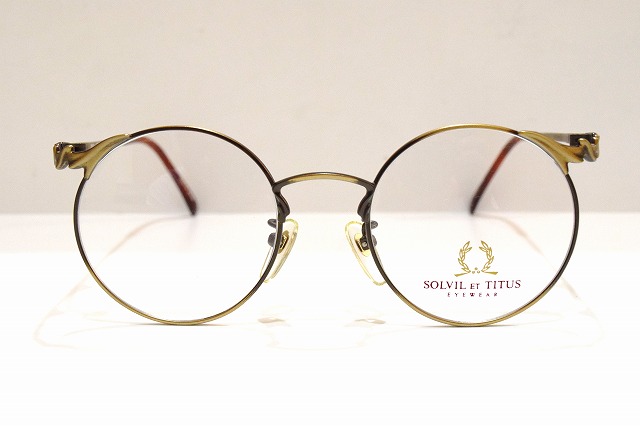 New限定品 Solvil Et Titus Stヴィンテージメガネフレーム新品めがね眼鏡サングラスラウンドメンズレディースクラシック 日本最大級 Almostblack Com