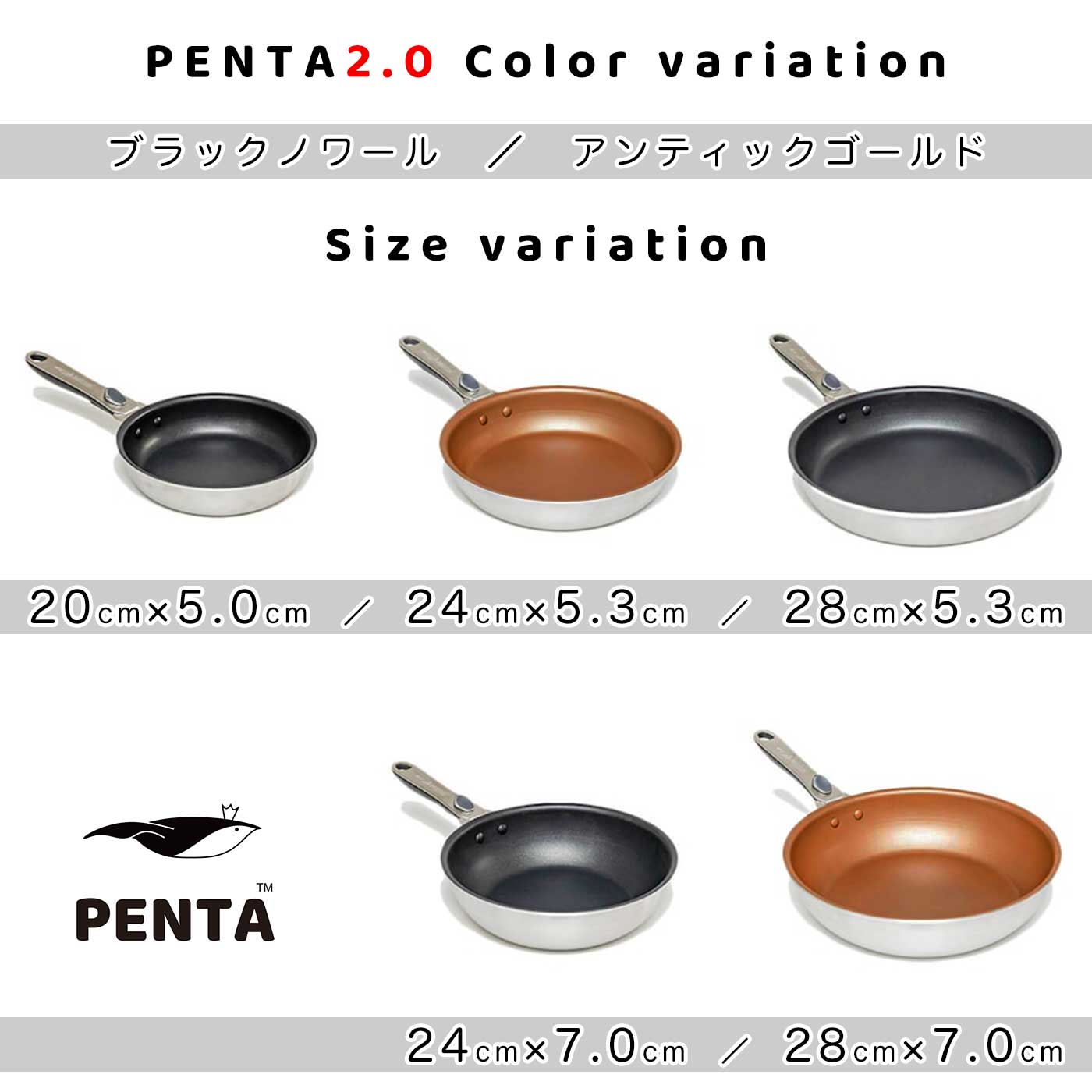 公式 】 フライパン 24cm × 7.0cm 深型 王様フライパンPENTA ペンタ2.0 