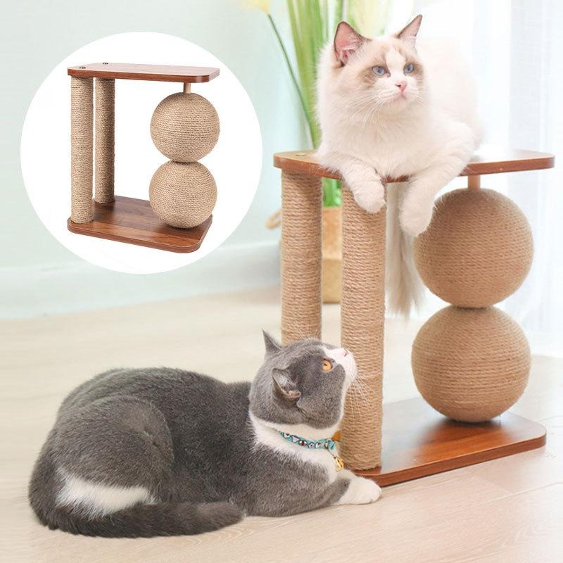 楽天市場】猫用 爪とぎポール 爪とぎ ミニ タワー キャットタワー 省