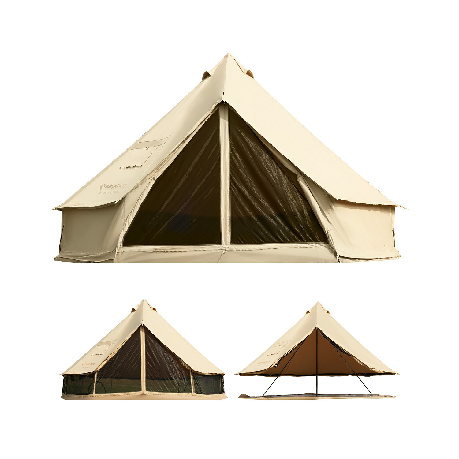 楽天市場】CAMVIL(カンビル)A型フレームテントカーキ防風防水ベンチ