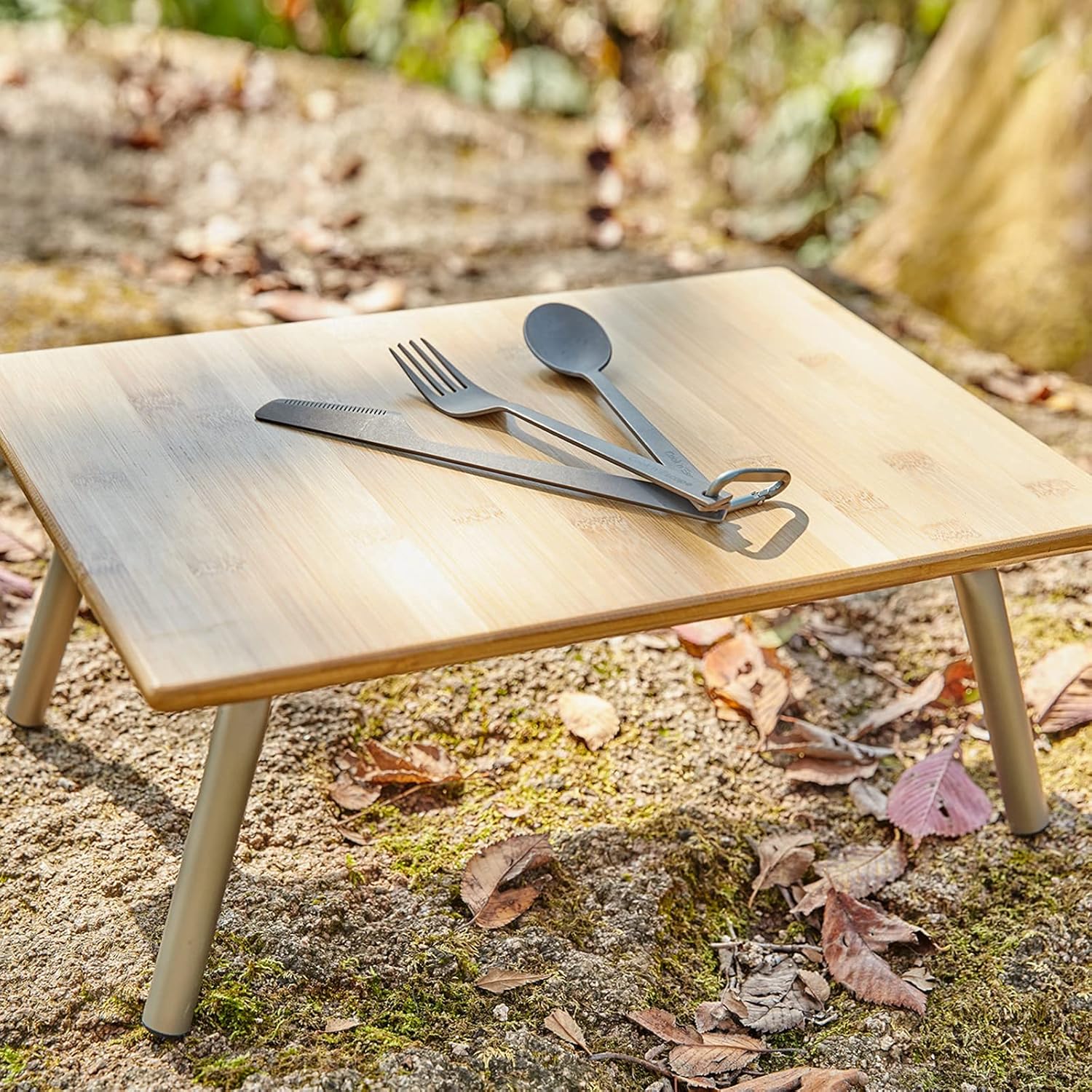 楽天市場】ATEPA アウトドアテーブル 竹 ミニ 36×25×15cm キャンプ 机