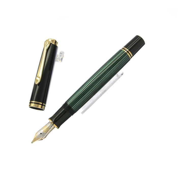 Pelikan ペリカン 万年筆 グリーンストライプ スーベレーン M800