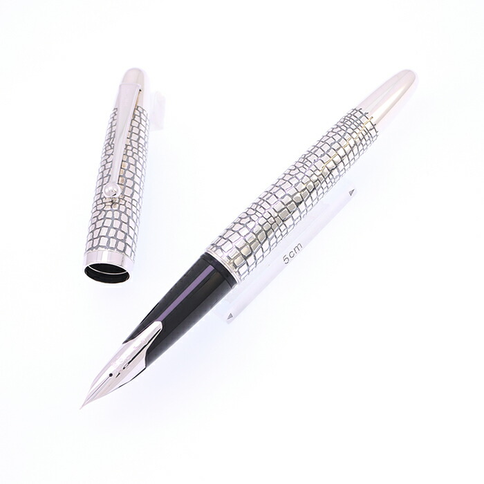 PILOT パイロット万年筆 14K 585 スターリングシルバー 新品)PILOT パイロット 万年筆 シルバーン 石だたみ（商品ID