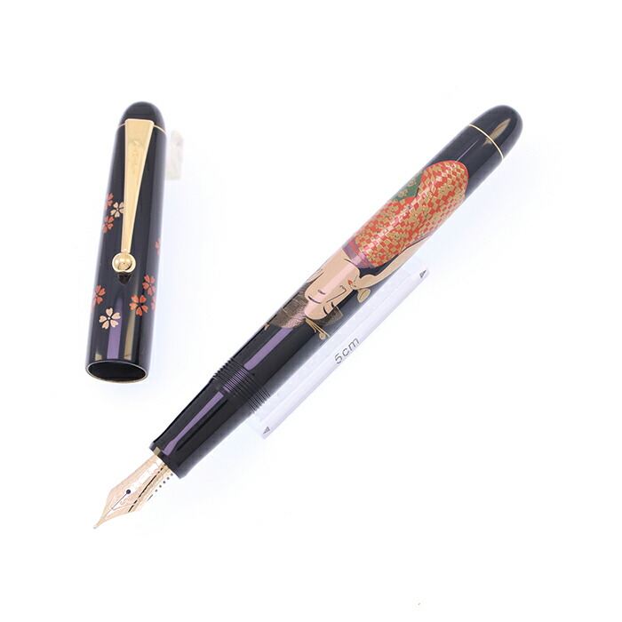 NAMIKI 蒔絵万年筆、桃とオウム NAMIKI 蒔絵万年筆、桃とオウム NAMIKI 蒔絵万年筆、桃とオウム 桃と