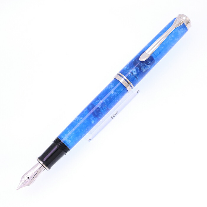 【美品】Pelikan ペリカン万年筆 スーべレーン M805 ペン先BB ペリカン（Pelikan） 万年筆スーベレーン M805 ブルー縞 万年筆