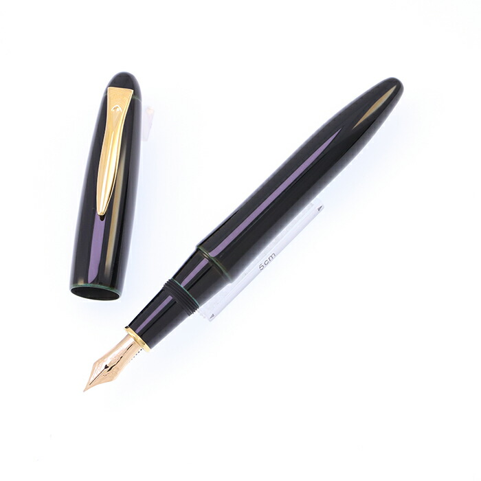 新品未使用　桐箱入　プラチナ 万年筆 黒　14K M プラチナ萬年筆 ダブルアクション R3 近代蒔絵 [黒/赤＋シャープ