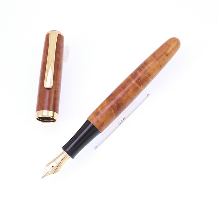 【美品】Platinum プラチナ 万年筆 センチュリー k14 木軸 新品)PLATINUM プラチナ 万年筆 #3776 センチュリー 屋久杉