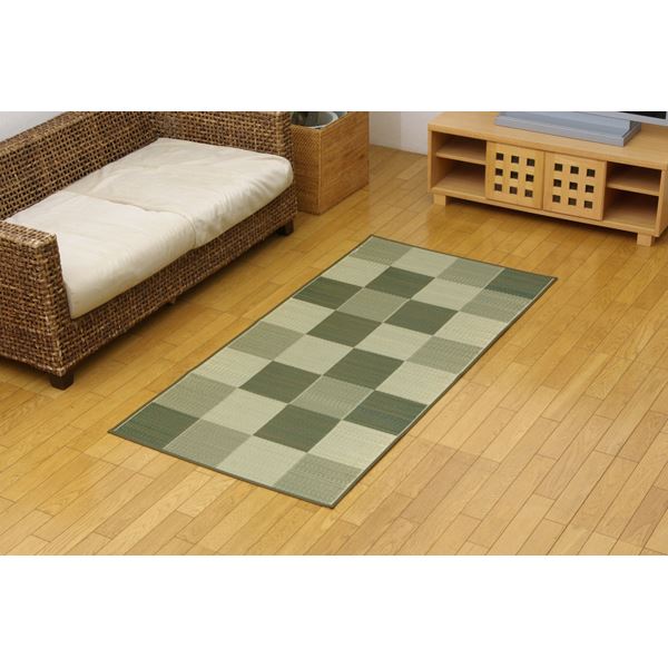 初心国産 い顕花盛り植物ござ 翠色東京切れ目1畳 87 174cm 背面 ウレタン イ草 いぐさ イグサ 冷感 ひんやり引っ敷き国産 日本製 花ござ 花茣蓙 はなござ 花ゴザ F差し支える ウレタン い草 ラグマット 絨毯 ラグ絨緞 敷物 敷き物 敷きもの 調湿 Pasadenasportsnow Com