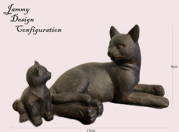 楽天市場】猫の置物 アンティーク オブジェ 置物 選べるカラー : ヘルツ