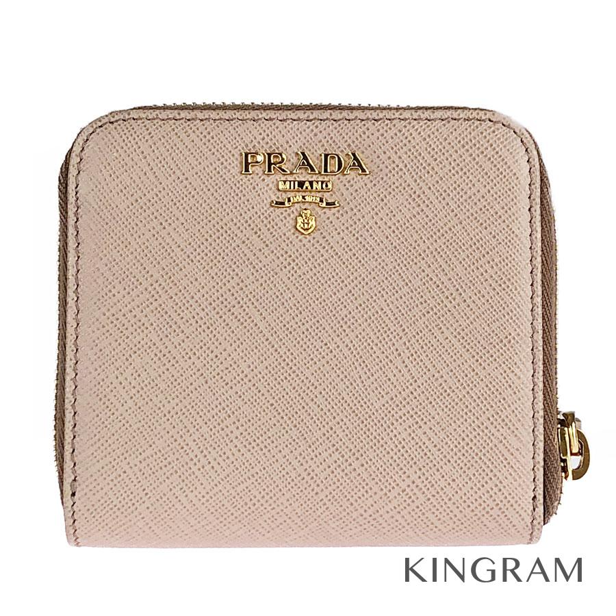 人気満点短納期 のサフィアーノ Prada 財布 ケース レザー ベージュ 中古 Rkd キングラム店 Rkd 1ml522 レディース財布 Prada コンビニ受取対応商品 全国一律送料無料 プラダ 二つ折り財布 店頭受取対応商品