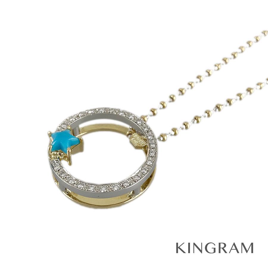 何でも揃う ネックレス ペンダント デザイナーズブランド Kkd 中古 クリーニング済 Yamagata Show ターコイズ ダイヤモンド Pt900 K18yg 750 ネックレス Designersbrand Dgb Gov Bf
