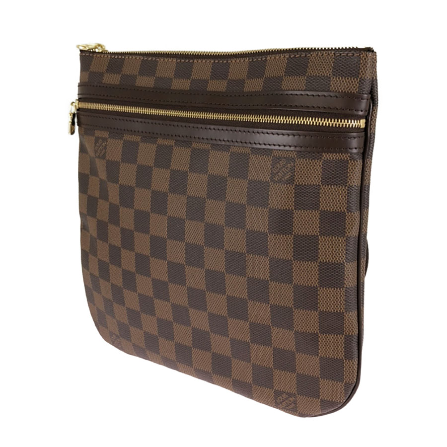 ルイ ヴィトン Louis Vuitton ダミエ ポシェット 親方秋 斜掛け メッセンジャ N エベヌ Pvc レザー 肩先バッグ Sse 中古 店先領収書一致商売物 全国単調送料無料 コンビニエンスストア受取対応商品 Usdre Com