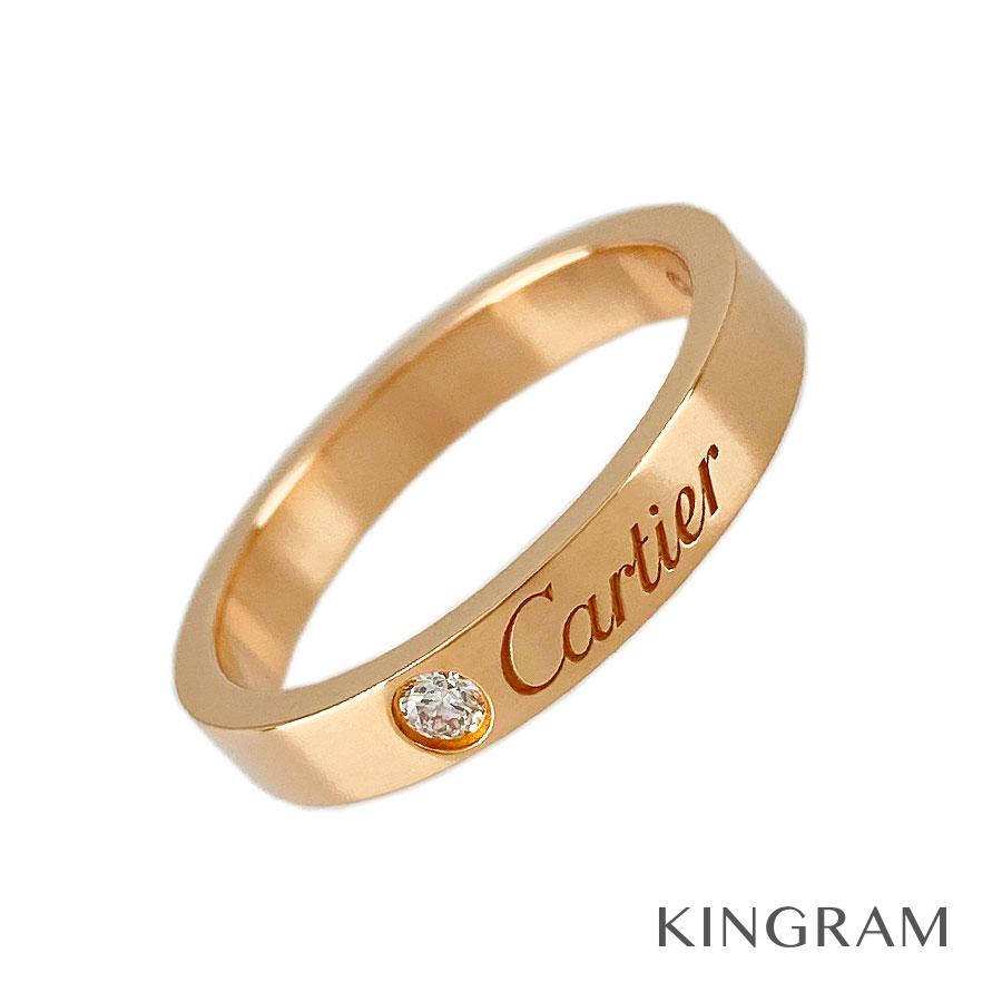 珍しい カルティエ Cartier エングレーブド リング K18pg 750 1pダイヤモンド 10号 50 クリーニング済 Ju 直営店限定 Greenandfresh Com Co