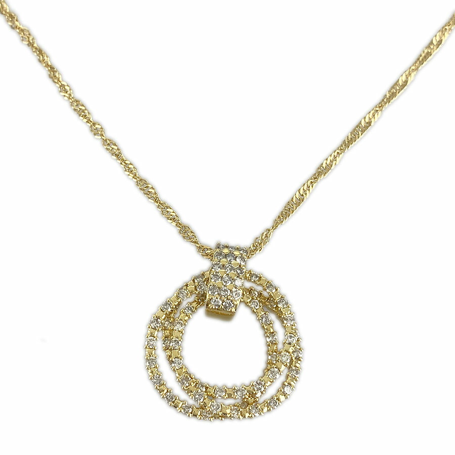 ノーブランドGenericitemsネックレスK18YGダイヤモンドダイヤモンドクリーニング済ste【中古】