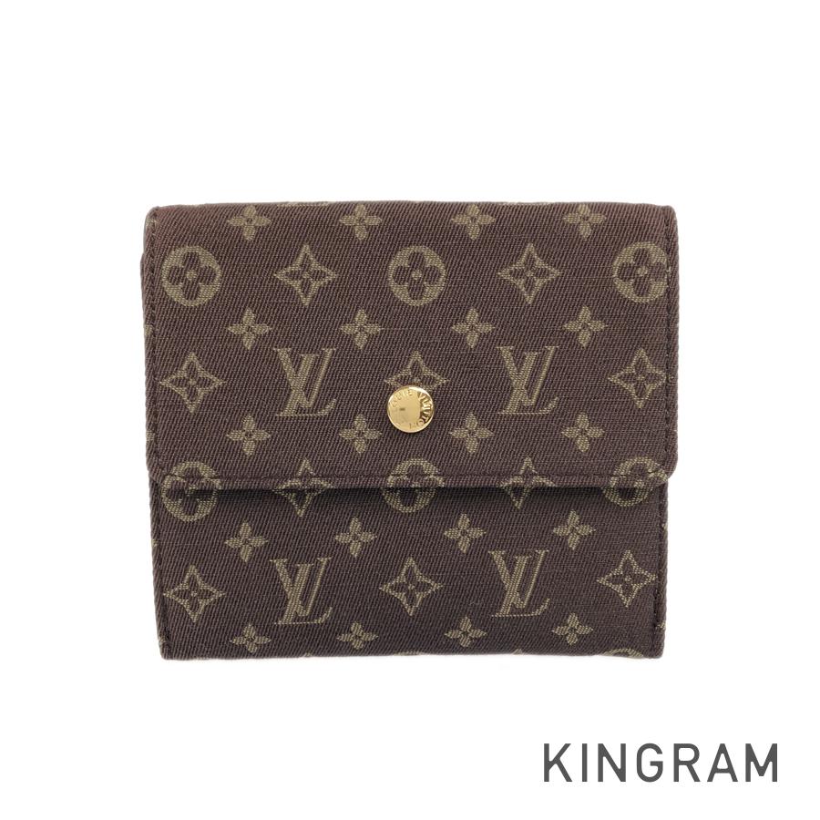 ルイ・ヴィトン LOUIS VUITTON モノグラム ミニ幽客 ポルトフォイユ エリーズ M95233 帆布 二つ折り紙入れ yec【中古】