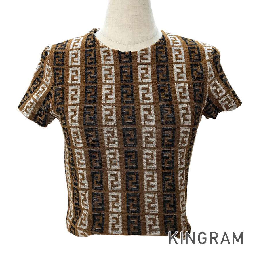 フェンディ FENDI ズッカ レディース Tシャツ sst【中古】