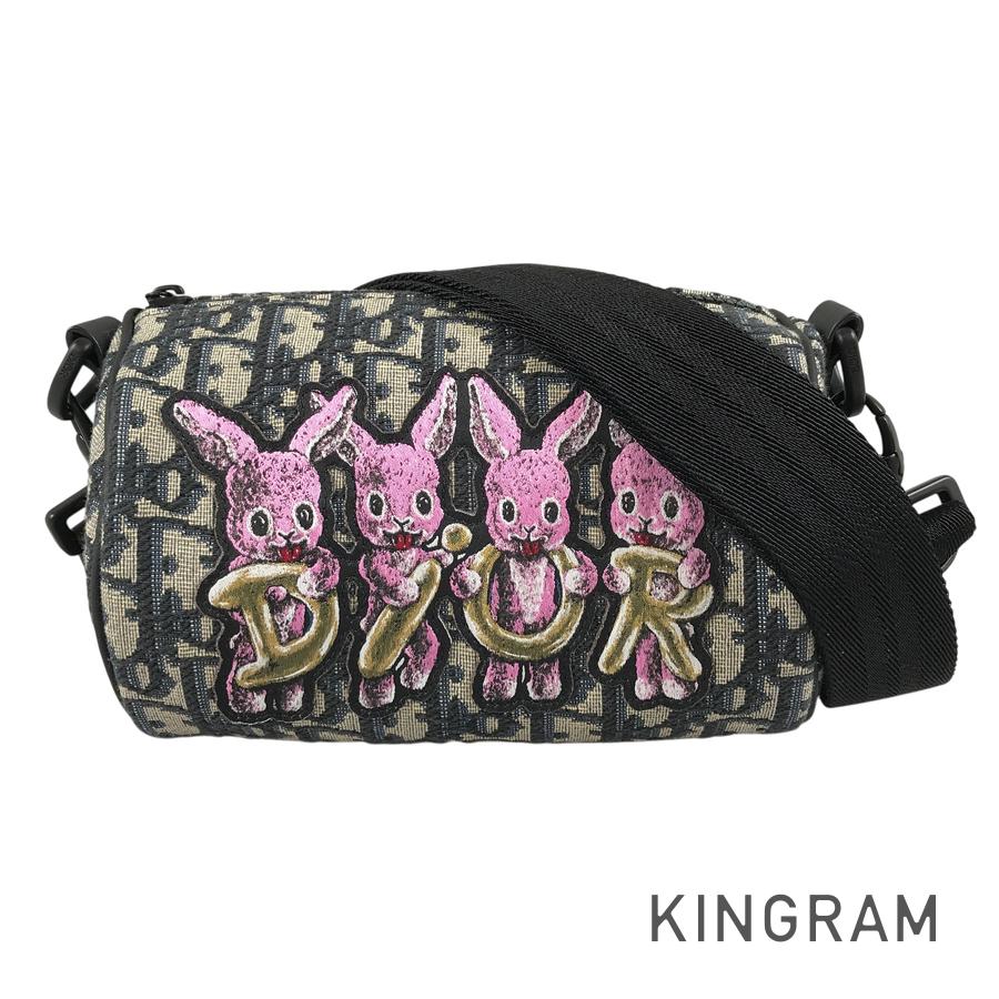 クリスチャンディオール Dior オブ西洋葱 家兎 ミニ巻き 帆布 ショルダーバッグ ftj【中古】