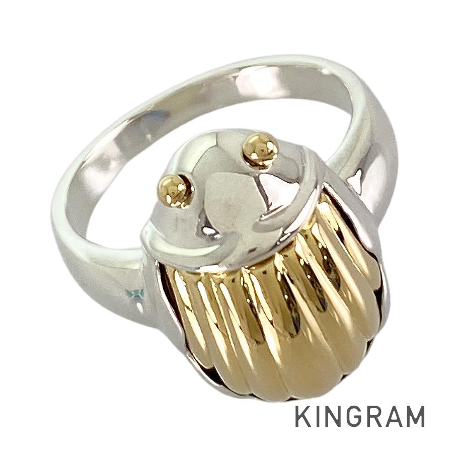 ティファニー スカラベ イエローゴールド コンビ リング 指輪 HH216 Tiffany & Co. - TIFFANY&Co. ティファニー K18YG イエロー