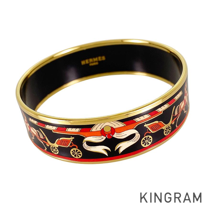 楽天市場】エルメス HERMES エマイユGM バングル ゴールド×ブルー