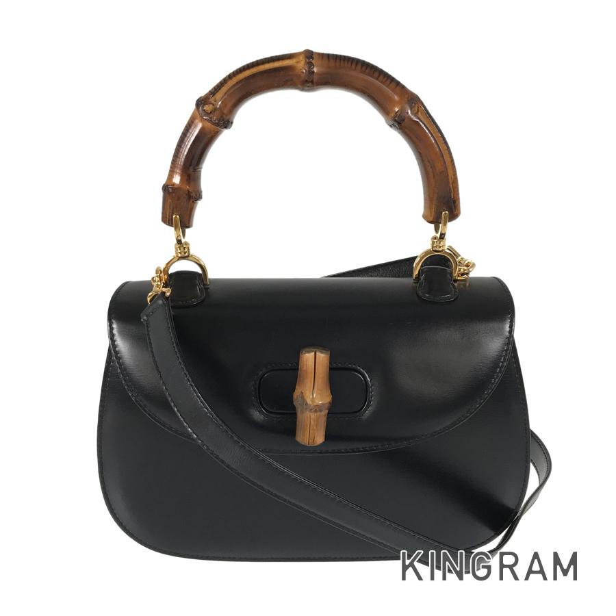 yuu様【美品】GUCCI ブラックレザーハンドバッグ グッチ GUCCI バッグ レディース ブランド ハンドバッグ