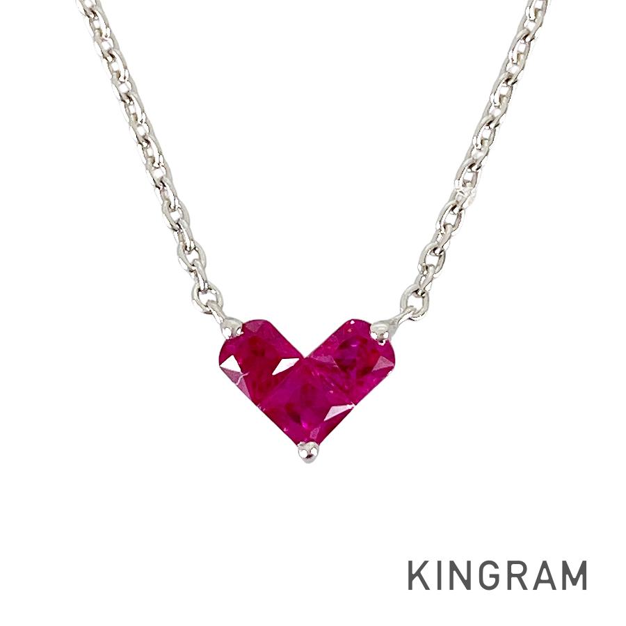 スタージュエリー Pt950 ダイヤ0.15ct ミステリアスハート ネックレス MYSTERIOUS HEART DIAMOND NECKLACE 0.15ct(1XN0772)Pt950