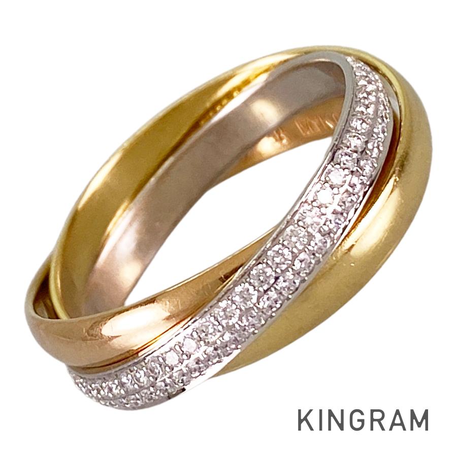 楽天市場】カルティエ トリニティ リング ホワイトゴールド イエロー