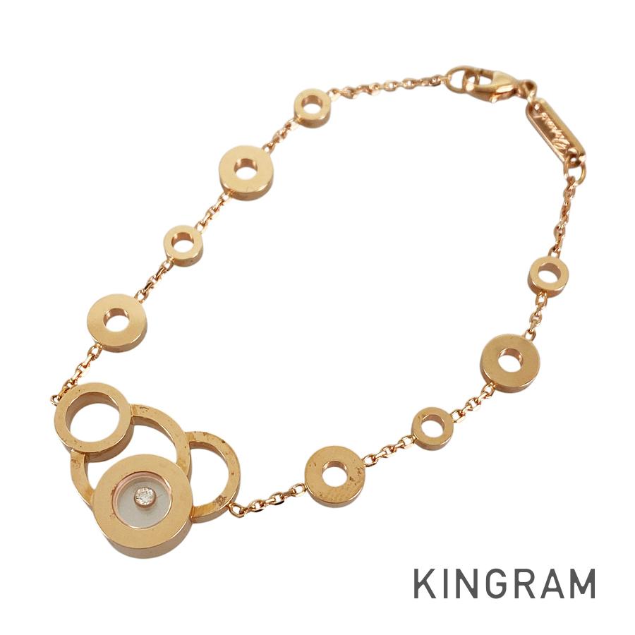 ショパール Chopard ハッピーダイヤモンド 砂上の楼閣 856982 K18PG 金剛石 腕輪 sss【中古】